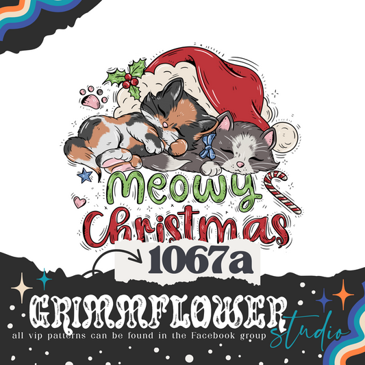 Vintage Kittens Christmas 1067a