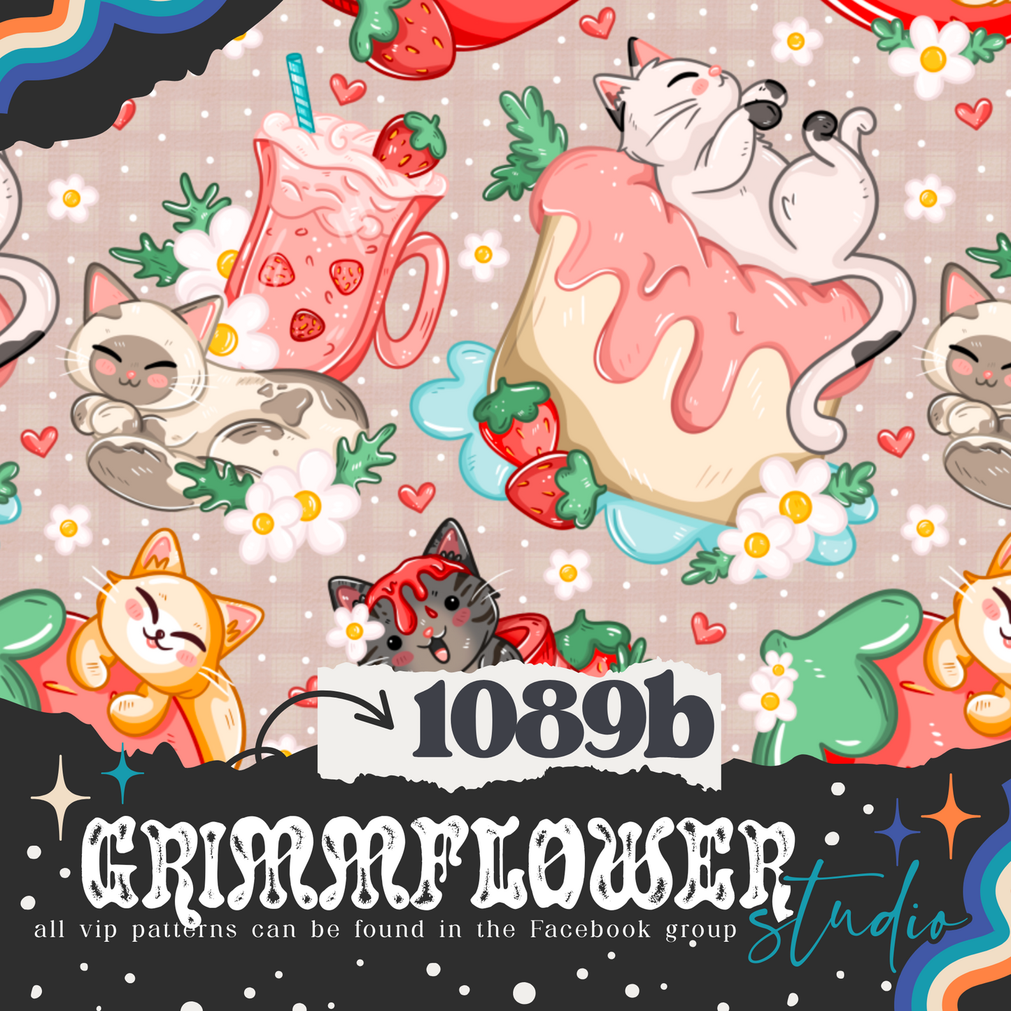 Strawberry Cats 1089