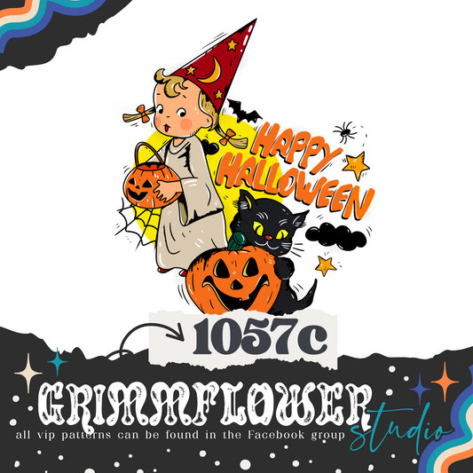 Vintage Black Cat 1057c PNG (Long Hair)