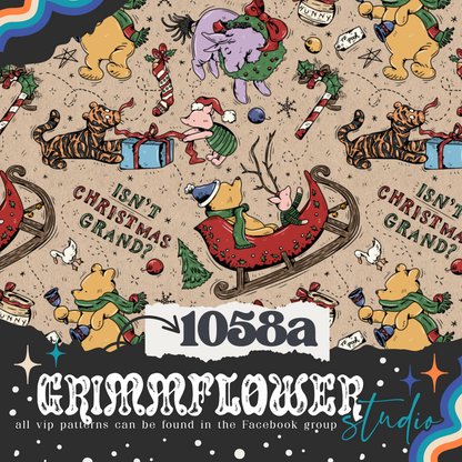 Vintage Christmas Bear & Friends 1058
