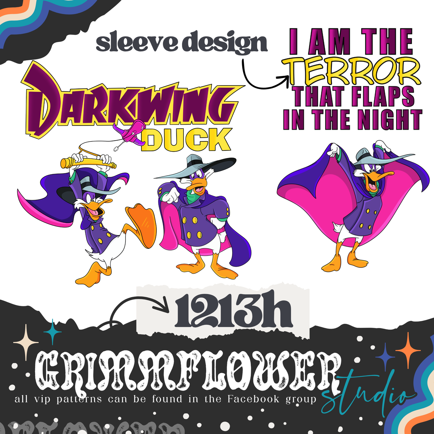 Masked Duck 1213h PNG & Sleeve Design