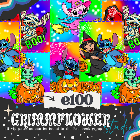 Alien Halloween Patchwork e100