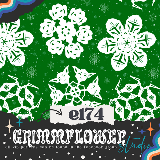 Green Snowflakes e174